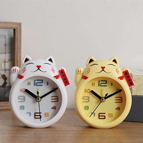 Wakauto Kids Cartoon Cat Alarm Clock with Large Display