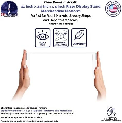 Marketing Holders 4 Pack Clear Acrylic Riser Display Stand