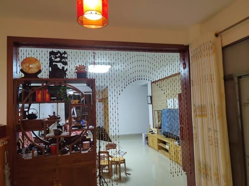 NEVKA Wooden Bead Curtain for Doorways and Room Dividers