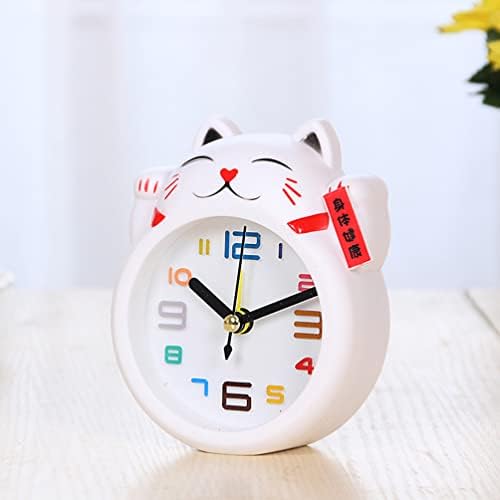 Wakauto Kids Cartoon Cat Alarm Clock with Large Display