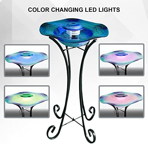 XBrand Canary Floor Mist Fountain with Blue Light