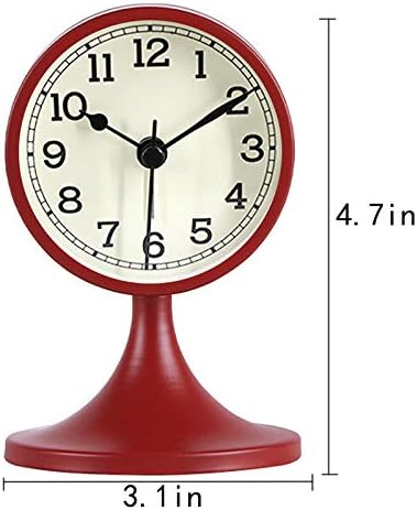3 Inch Round Alarm Clock with Silent Movement