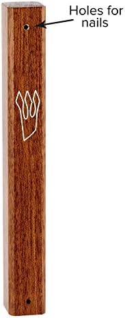 Peer Hastam Classic Wood Mezuzah Case Dark Brown 68 Inch