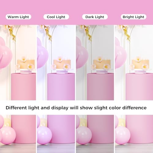 LEBENGURU 5Pcs Cylinder Pedestal Covers Pink