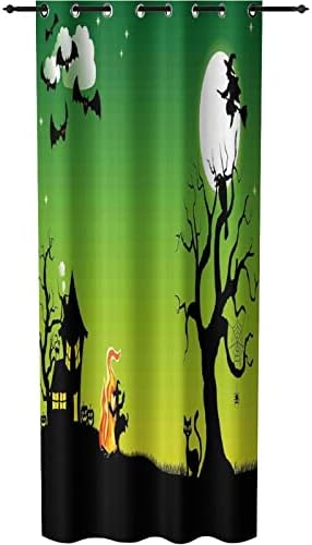 XISUNYA Halloween Door Curtain with Fire Print