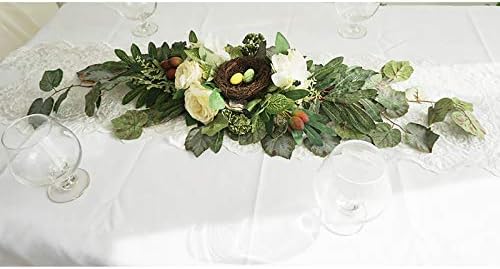 MOTUZP 307 Inch Spring Greenery Swag Wreath
