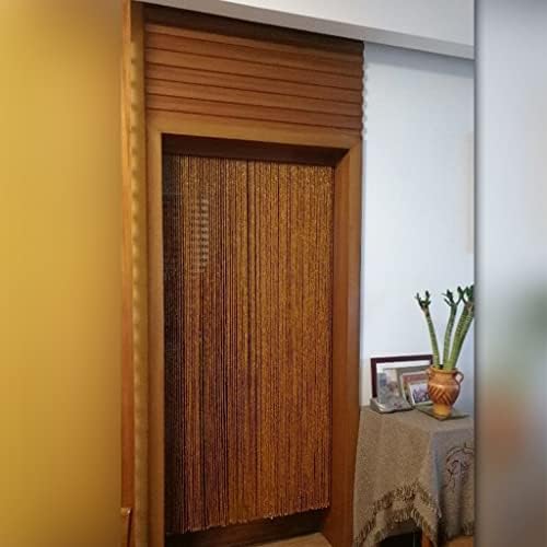 ZHOUXIAO Wood Beaded Curtain with Rods for Doorways