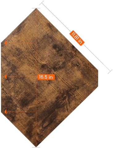 Homode Set of 4 Floating Corner Shelves Rustic Brown