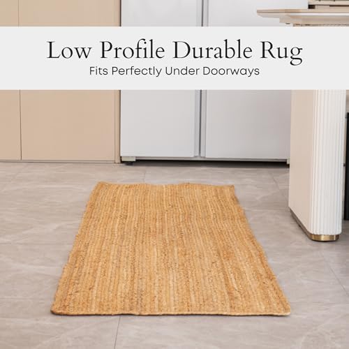 SpoiledHome Jute Rug 2x3 Farmhouse Entryway Mat