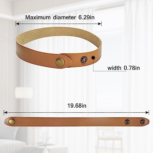 Retro Leather Curtain Tiebacks 4 Pack Brown Holdbacks