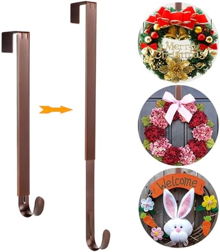 Adjustable Metal Wreath Hanger Door Hook