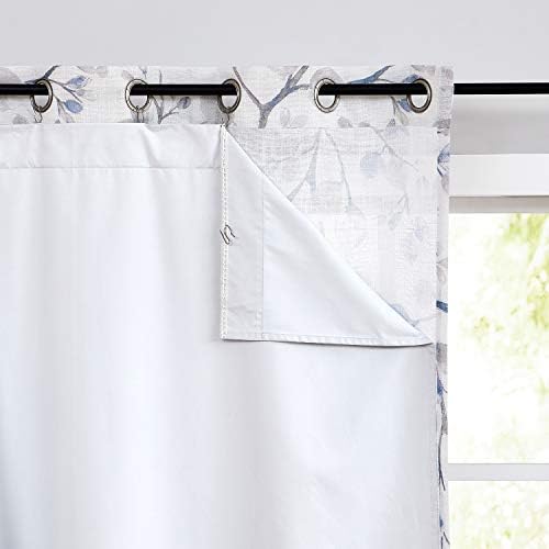 White Full Blackout Curtain Liner Panel Rod Pocket for Bedroom