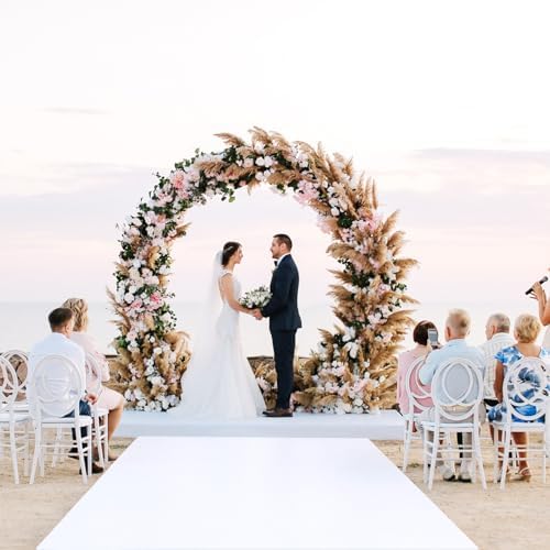 VOK White Aisle Runner Carpet Rug for Weddings 3x15 ft