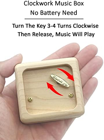 Sinzyo Maple Wooden Music Box with 18 Notes