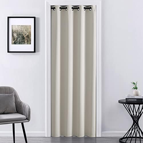 XTMYI Ivory Blackout Doorway Curtain 80 Inches Long