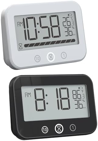 Countdown Timer Bathroom Clock with Temperature Display