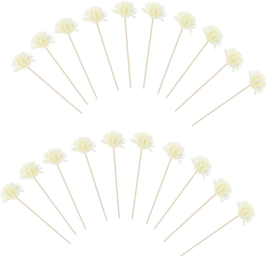 20Pcs Simulation Flower Aromatherapy Diffuser Sticks for Home Decor