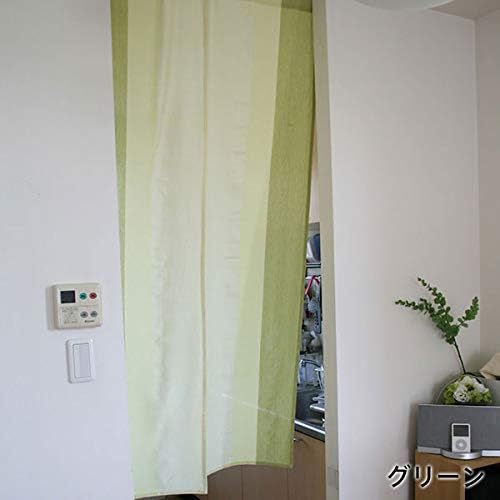 SunnyDayFabric Dooryway Curtain Green Tapestry Japanese Noren Matty Stripe