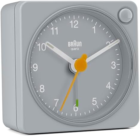 Braun Classic Travel Analogue Alarm Clock with Snooze and Light