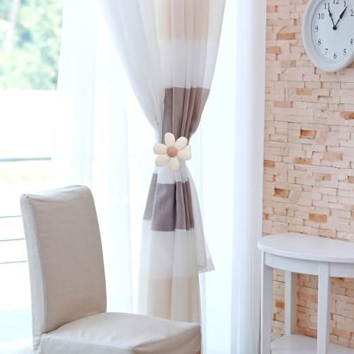 4PCS Dual-Tone Floral Curtain Tiebacks Boho Style
