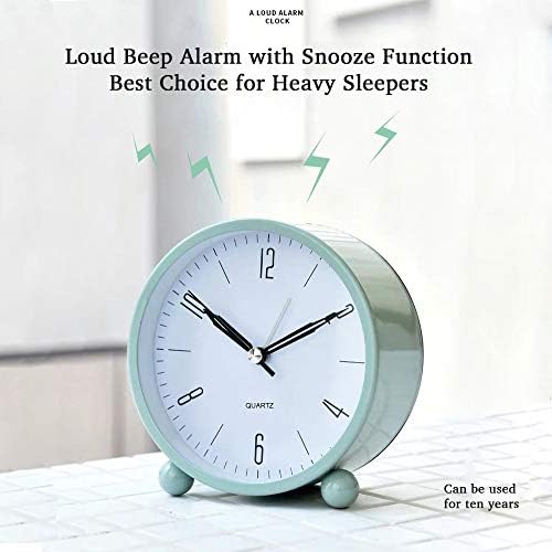 OUTWIT Analog Alarm Clock with Silent Quartz Movement