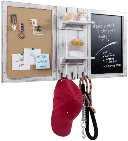 Shabby Chalkboard Corkboard Wall Organizer Combo Set