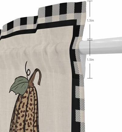 Door Curtains for Privacy 54x40 Sheer Panel with Tiebacks