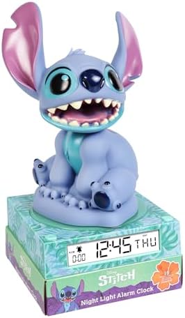 Disney Stitch 3D Night Light Alarm Clock