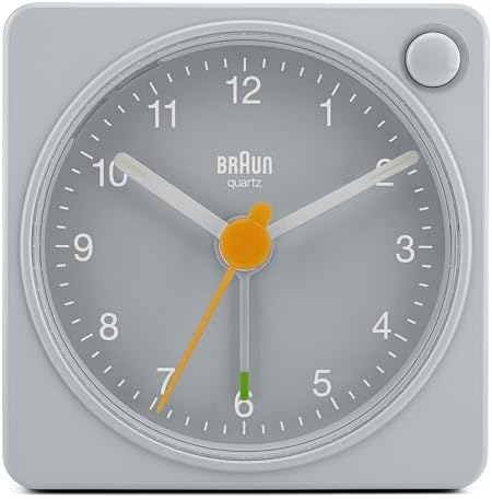 Braun Classic Travel Analogue Alarm Clock with Snooze and Light