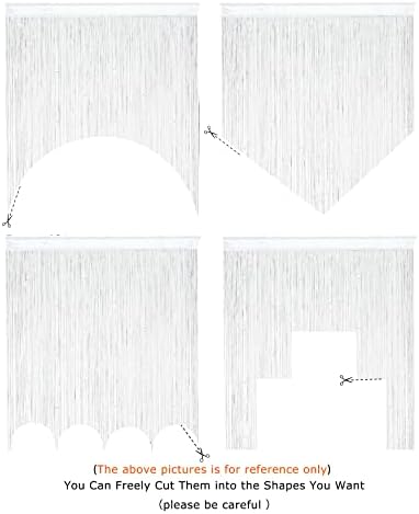 YaoYue Beaded Curtain Door Divider Decor 39x79in White