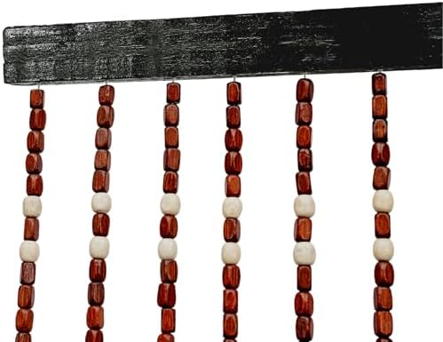 Natural Wooden Door Beaded Curtain with 31 Strands