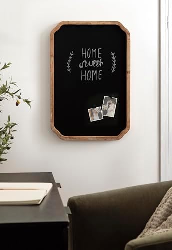 Kate and Laurel Marston Magnetic Chalkboard 20x30 Rustic Brown