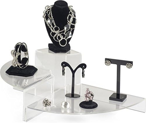 Set of 3 Triangle Display Risers Clear Acrylic