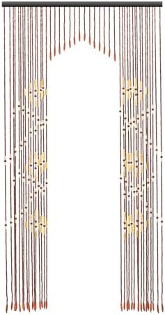 Hopuers Bamboo Beaded Curtain for Doorway 32 Lines