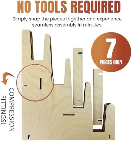 Wood Display Stand - 3-Tier Sturdy Stylish