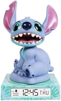 Disney Stitch 3D Night Light Alarm Clock