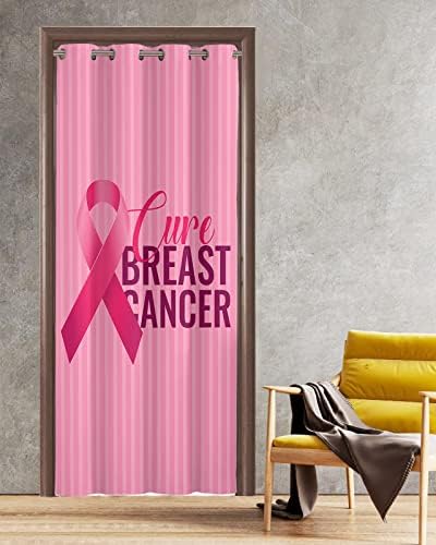 Cure Breast Cancer Door Curtain - 42x84 Blackout Panels