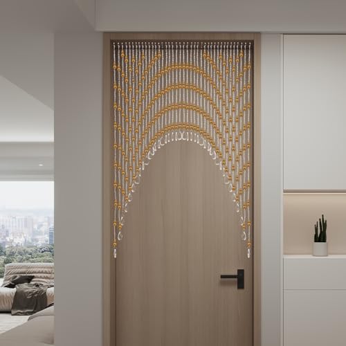 Amber Hanging Door Beads Crystal Curtain Partition