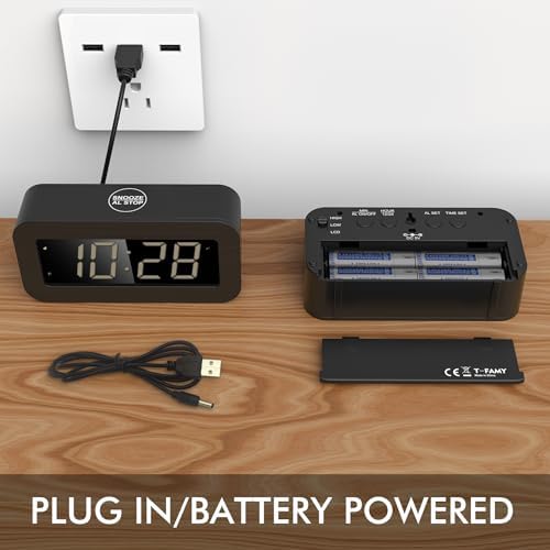 T-FAMY Digital Alarm Clock with LED LCD Display