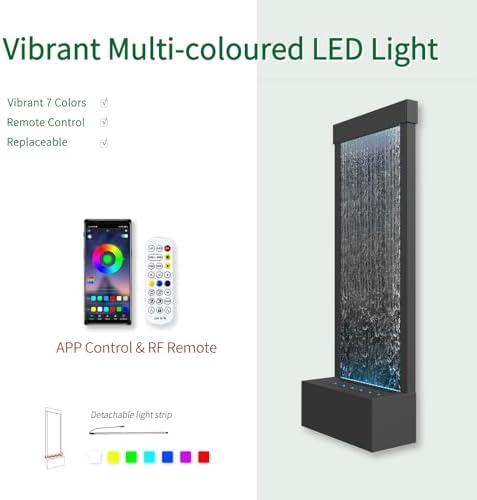 Longrun 48 Indoor Waterfall Fountain with LED Lights