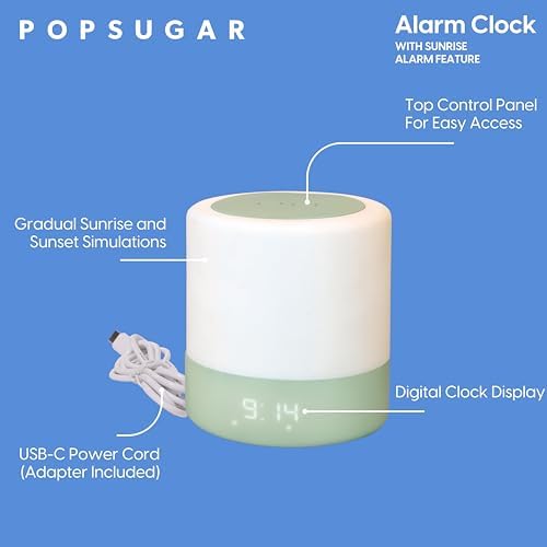 POPSUGAR Sunrise Alarm Clock with Light and Sound