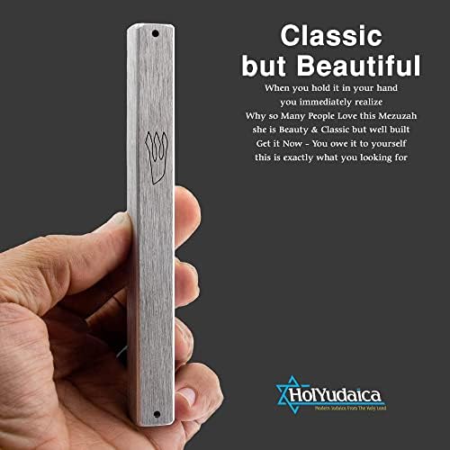 3-Pack Classic Aluminum Mezuzah Case with Nail
