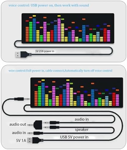 Drphiru RGB Audio Visualizer Alarm Clock