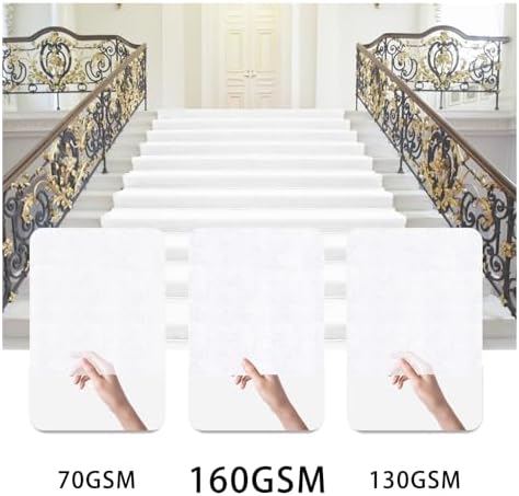 VOK White Aisle Runner Carpet Rug for Weddings 3x15 ft