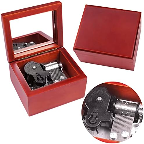 Sinzyo Music Box Wind Up Carved Wood Musical Toy Gift