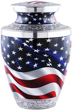 American Flag Cremation Urn for Adult Ashes