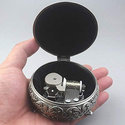 ROSIKING Round Emboss Music Box With Anastasia Melody