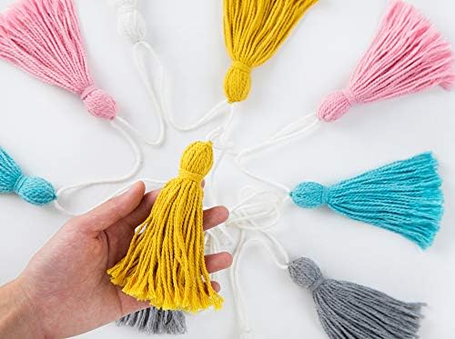 Mkono 2 Pack Tassel Garland Pastel Wall Decor
