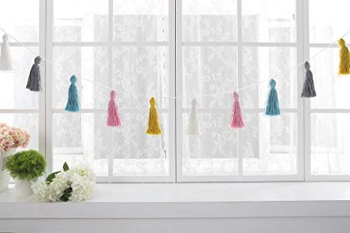 Mkono 2 Pack Tassel Garland Pastel Wall Decor
