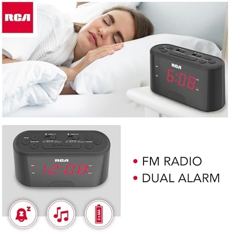 RC551 Digital Clock Radio with Dual Alarm and Snooze